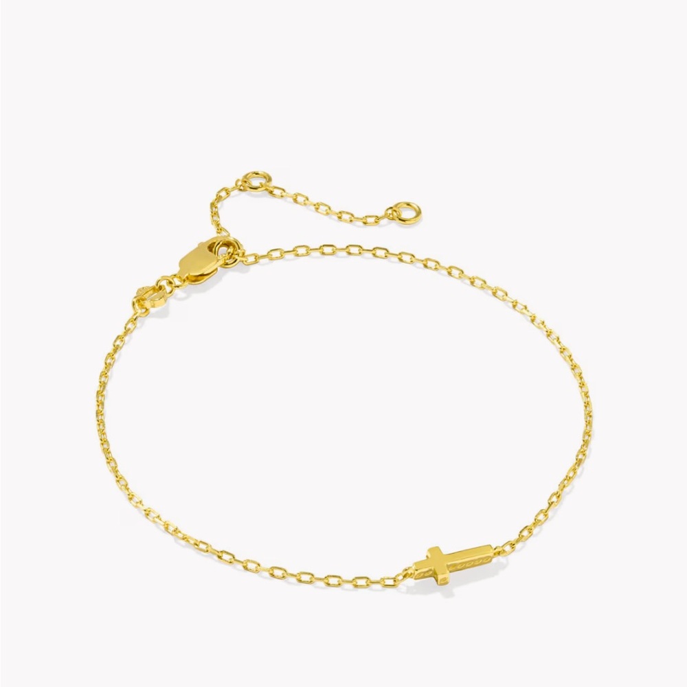 Kendra Scott Gold Cross Chain Bracelet